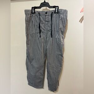 3/$30 Striped Gray lounge pants cotton drawstring pockets L